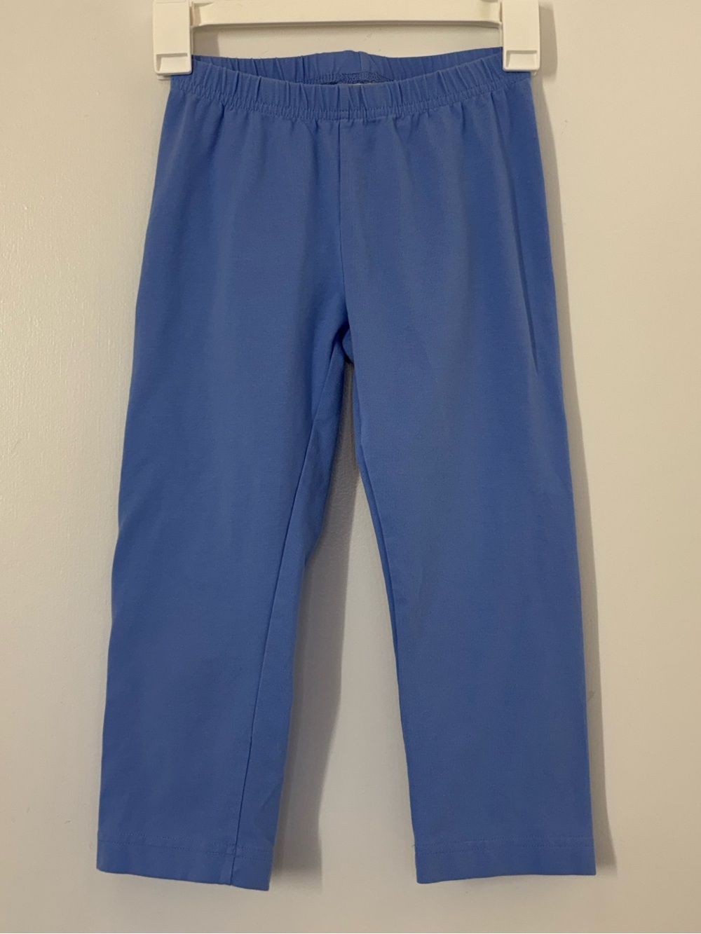 Hanna Andersson Cropped Leggings Periwinkle Blue Cotton Girl Size 10/140 cm
